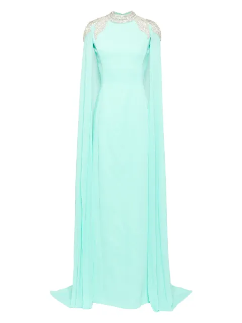 Saiid Kobeisy vestido estilo caftán con detalles de crepé