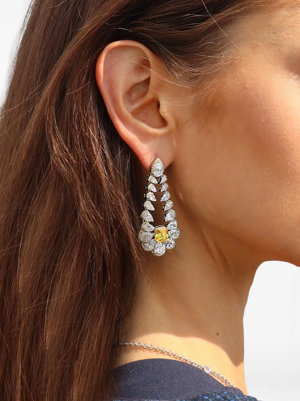 Juwelina Paris Yellow Picard earrings - Zilver