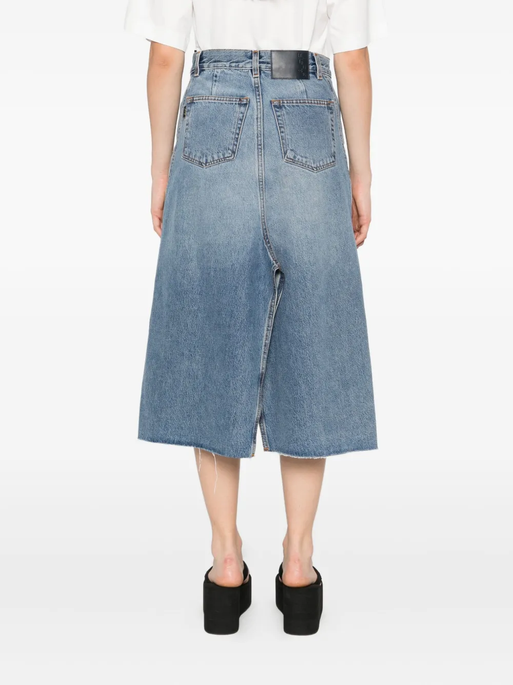 Haikure Stacy denim midi-rok Blauw