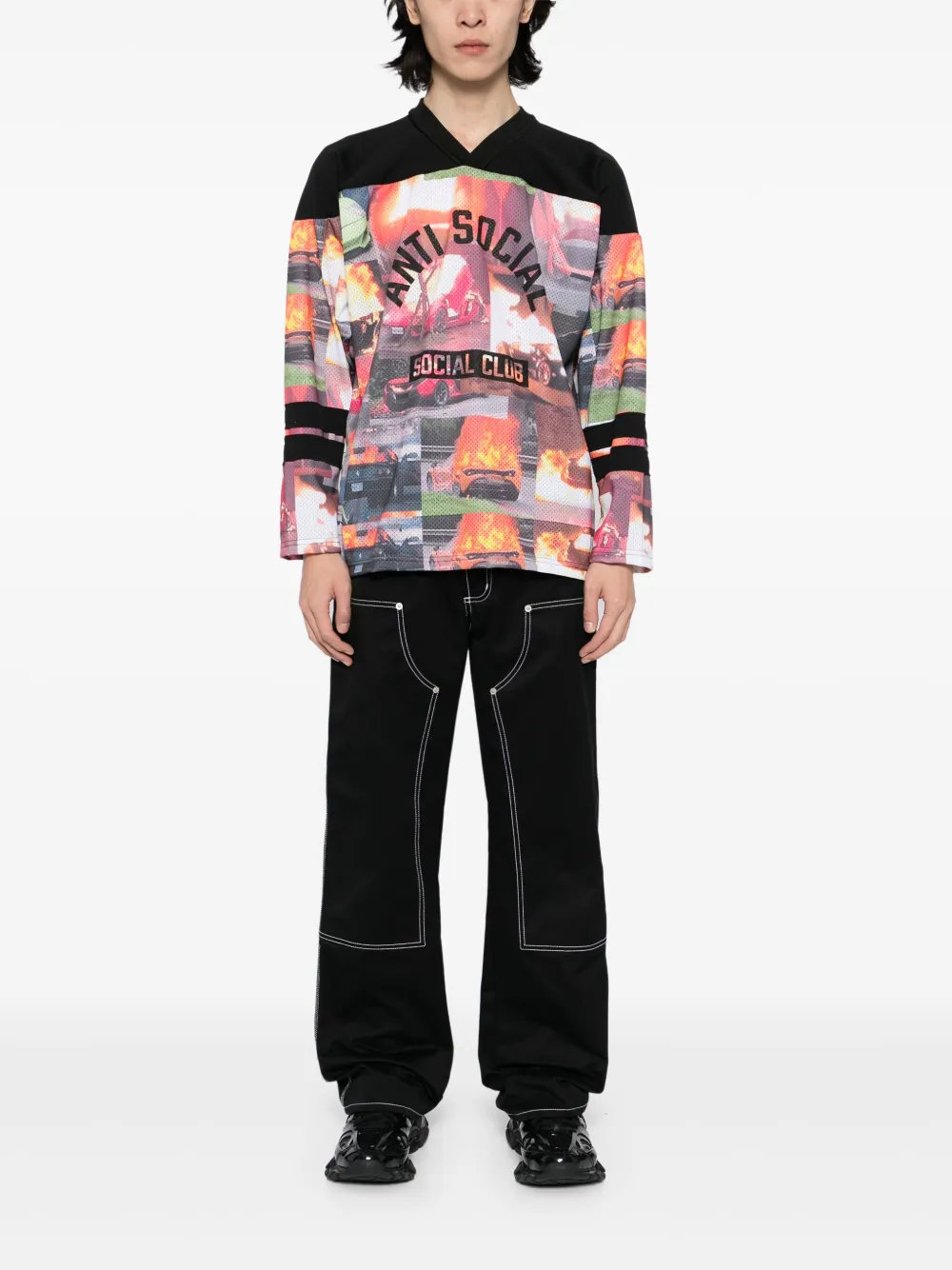 Anti Social Social Club Burnout hockeytop - Zwart