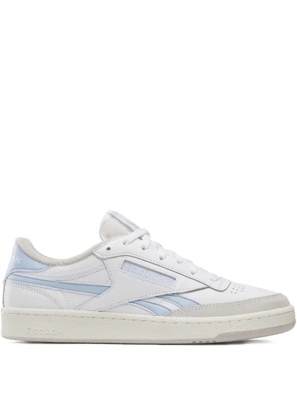 reebok off white & blue club c revenge shoes