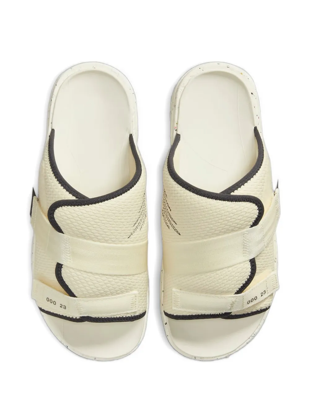 Jordan Crater double-strap slides Wit