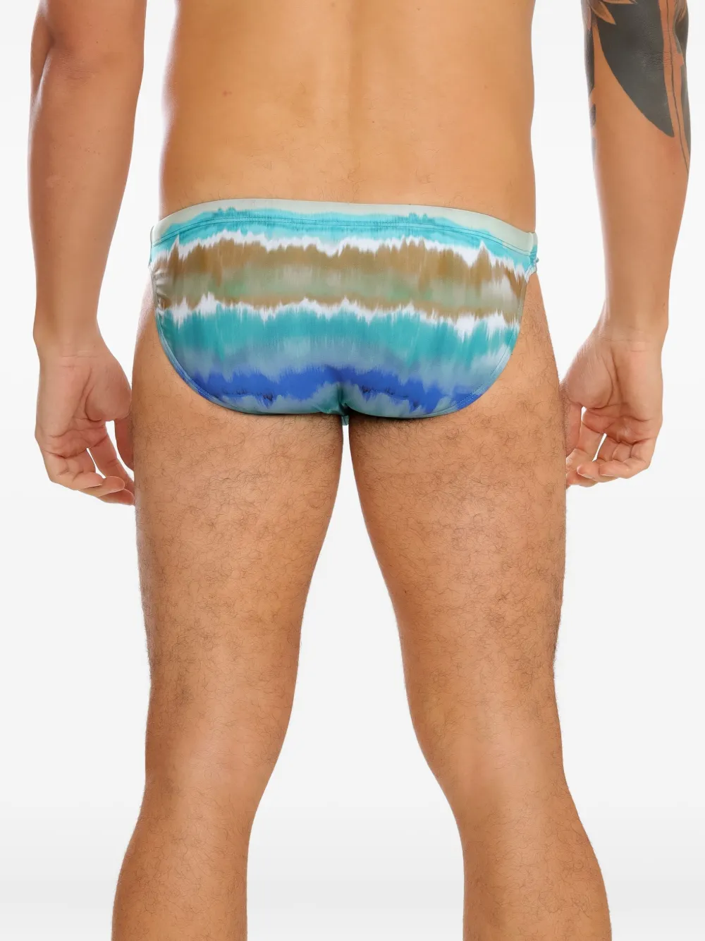 Amir Slama Bikinislip met tie-dye print Blauw