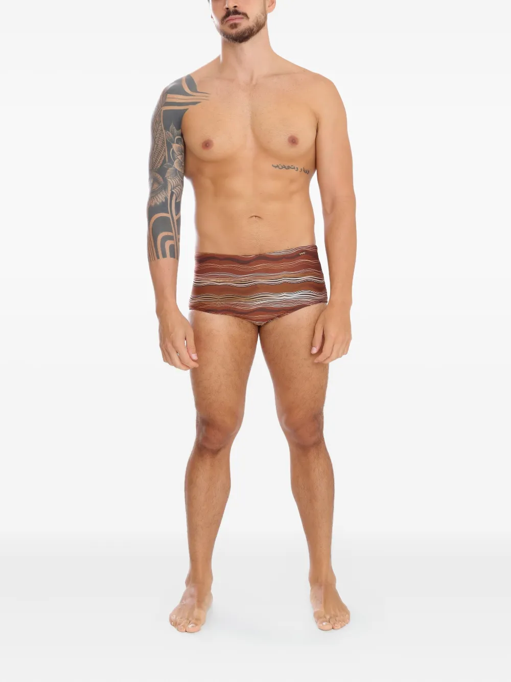 Amir Slama wave-pattern swim briefs | Swimming Trunks | Image 2
