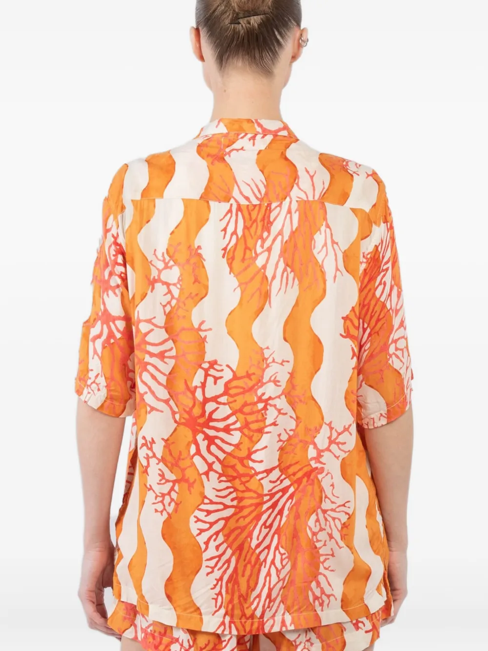 Natalie Martin Shirt met korte mouwen en print Oranje