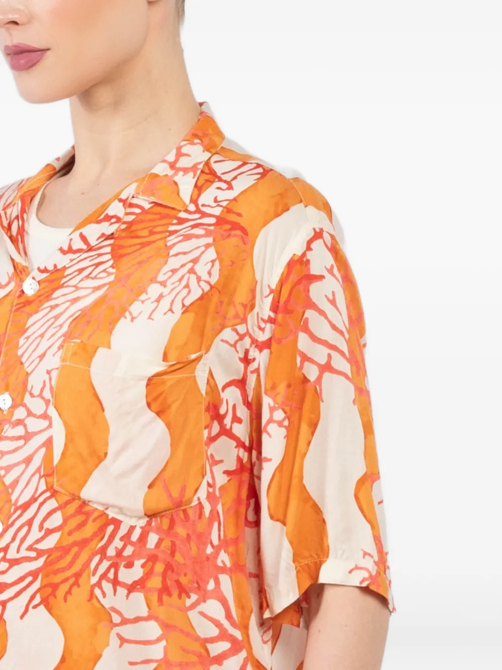 Natalie Martin Shirt met korte mouwen en print Oranje