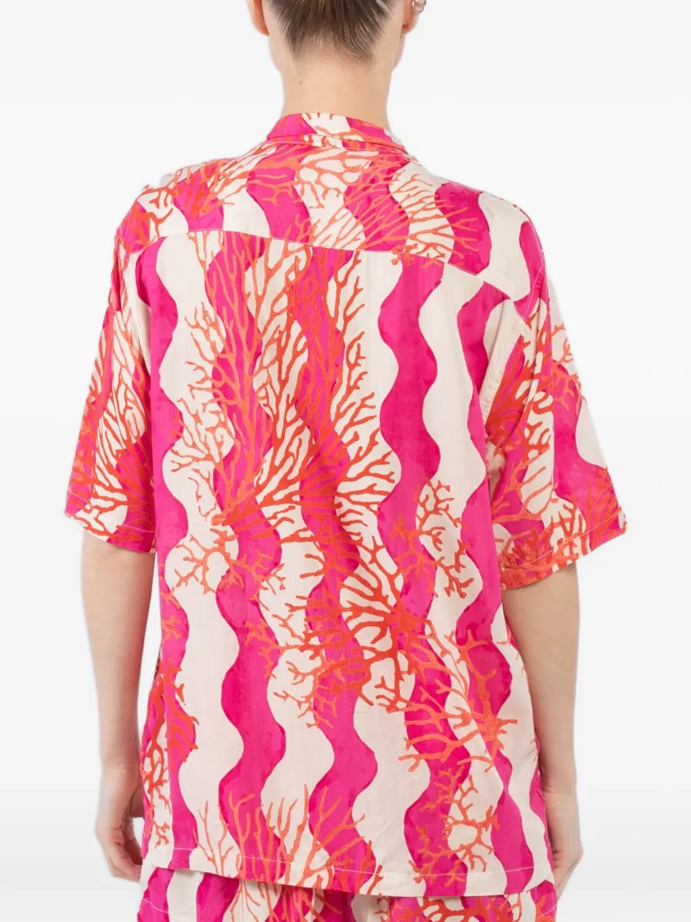 Natalie Martin Shirt met korte mouwen en print Roze