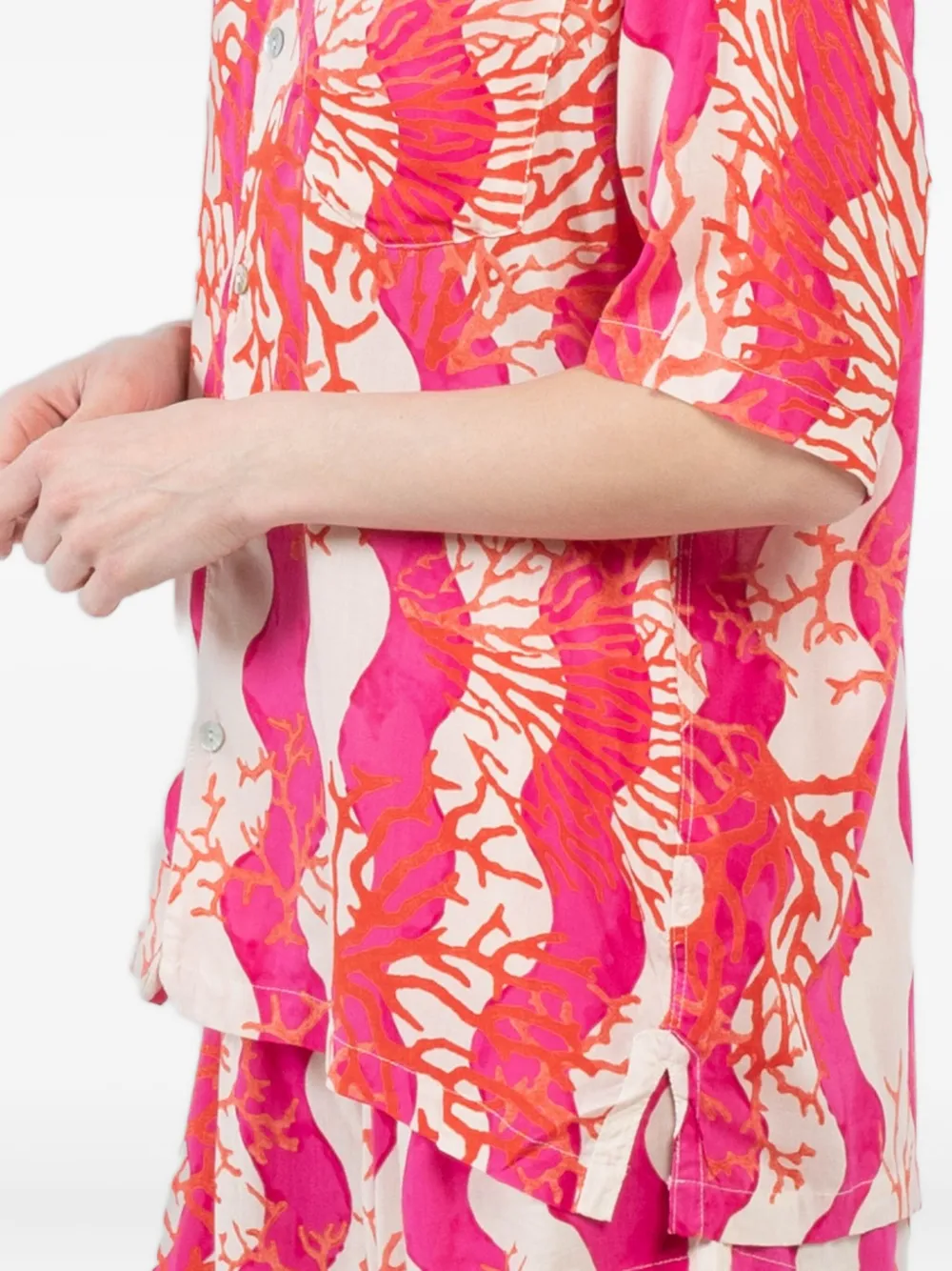 Natalie Martin Shirt met korte mouwen en print Roze