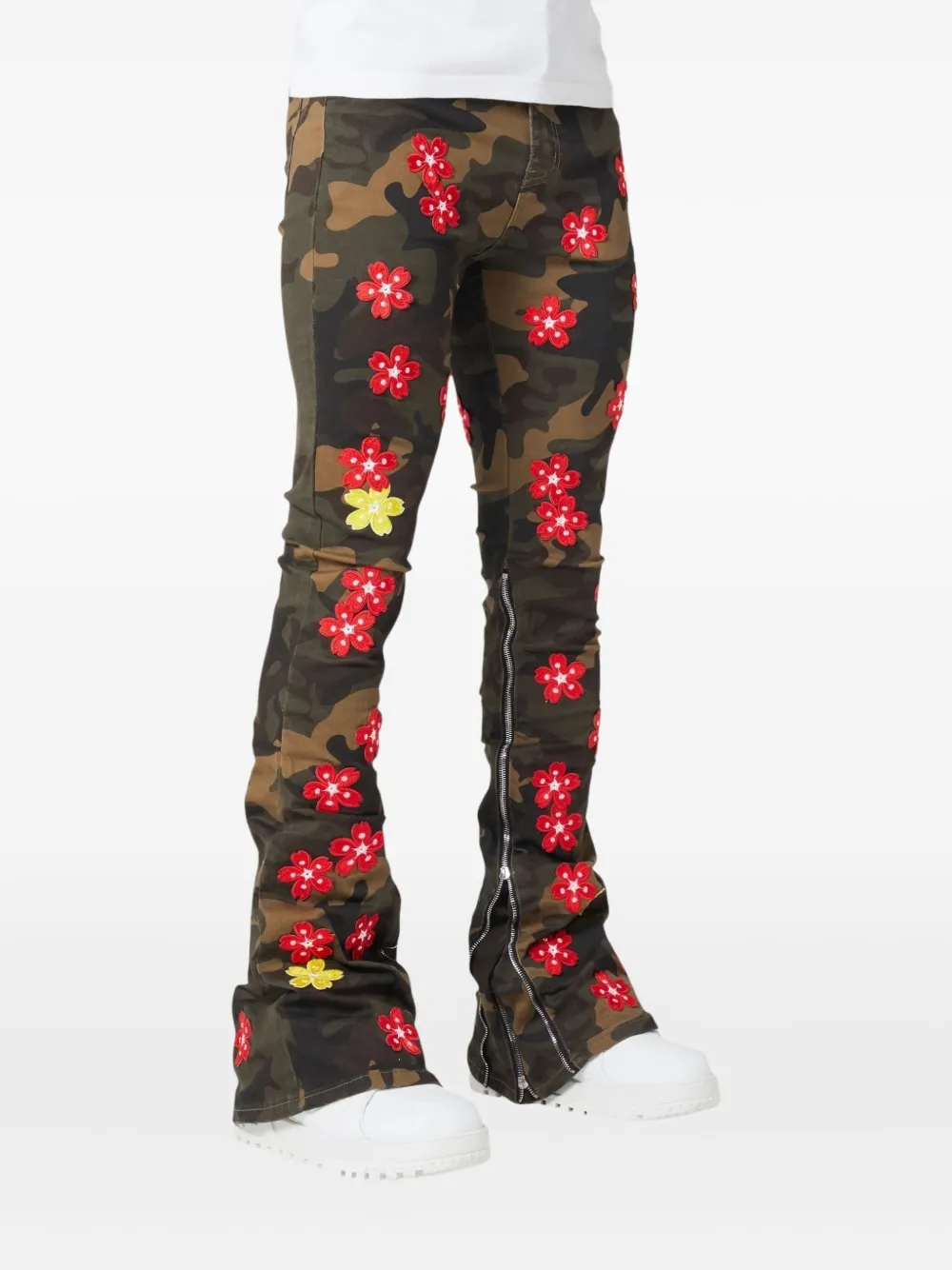 Guapi Camouflage-pattern Floral Jeans In Multi
