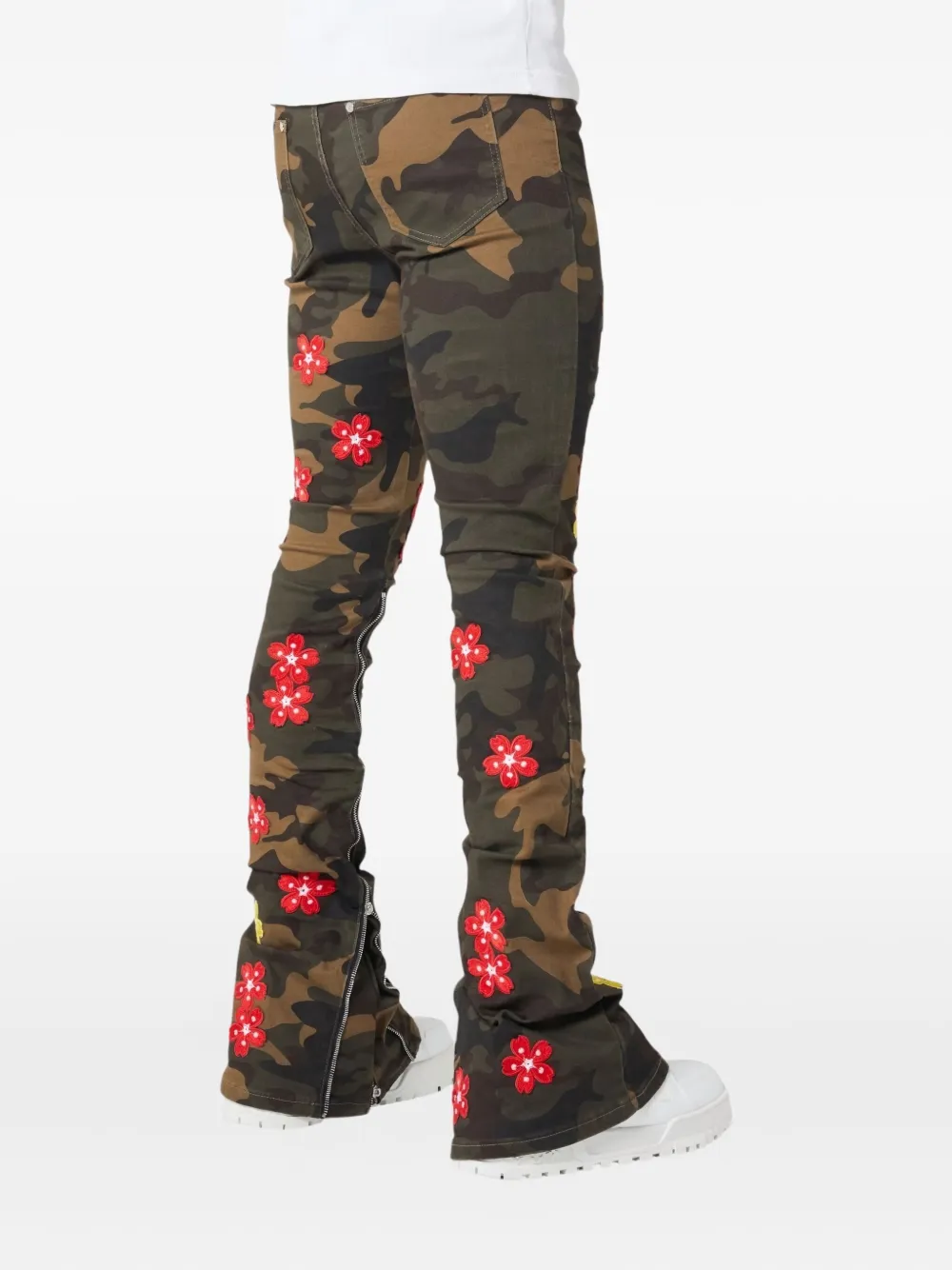 Guapi Camouflage-pattern Floral Jeans In Multi