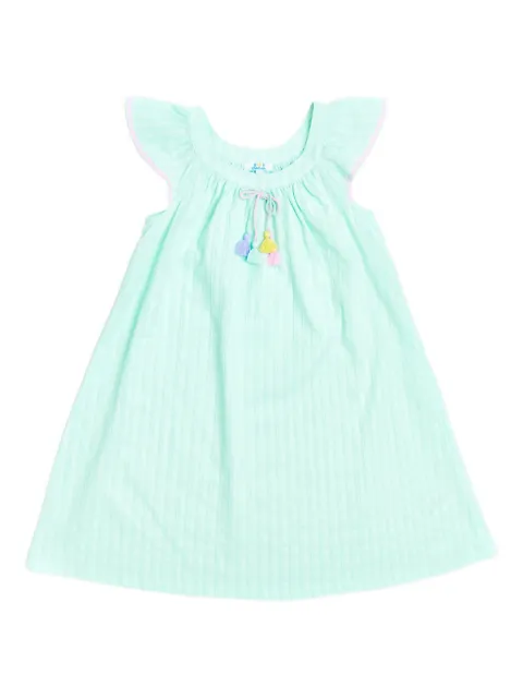 SOLISWIM KIDS vestido midi con detalle de borlas