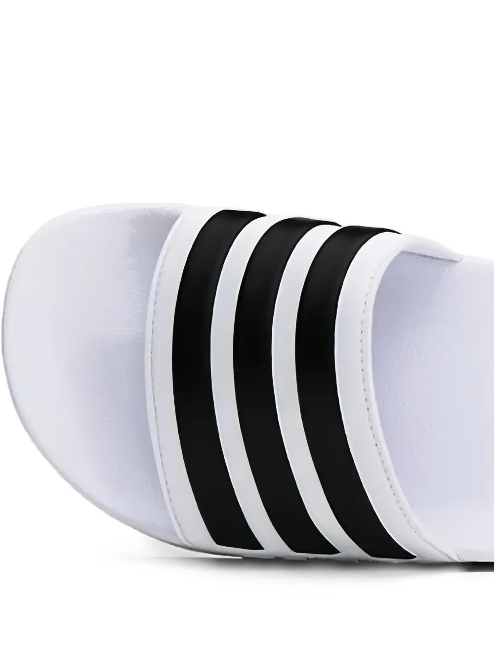 Adidas Originals Three-stripe Slide Sandals In White