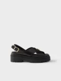 Prada leather platform sandals - Black