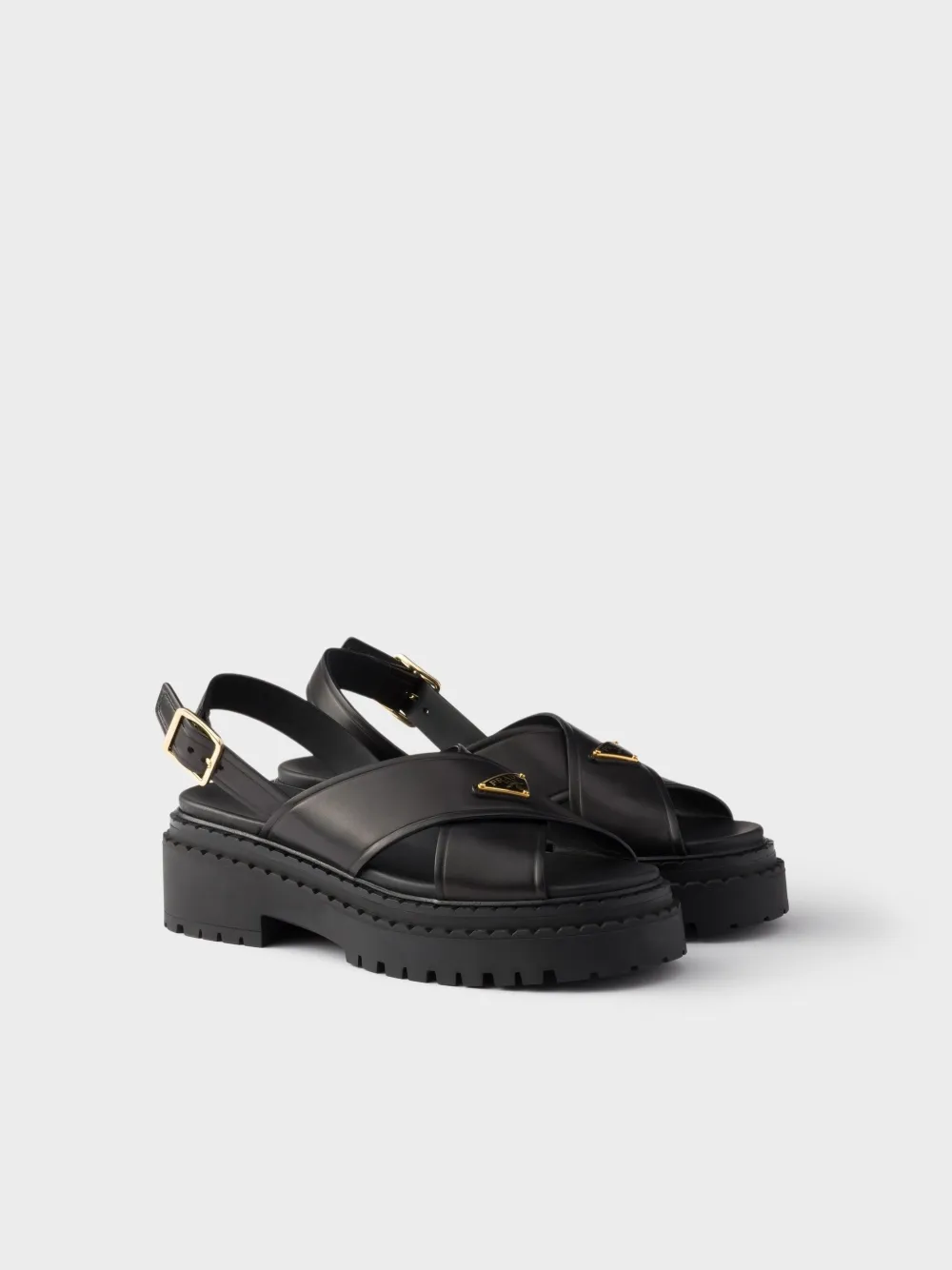 Prada platåsandaler i läder | Låga sandaler | Image 2