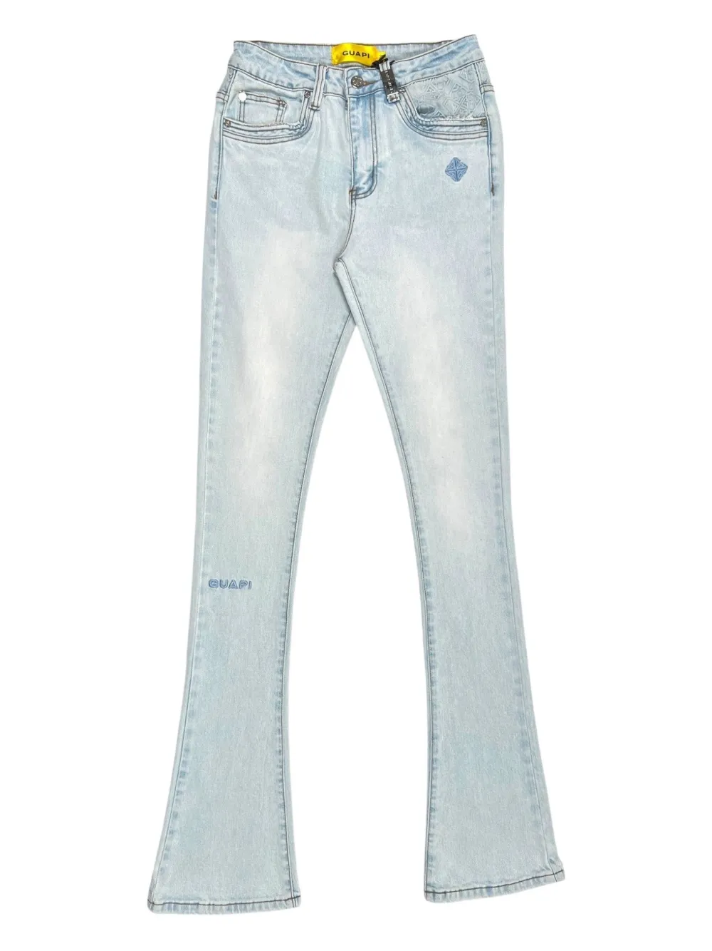 GUAPI small-detail slim-fit jeans Blauw