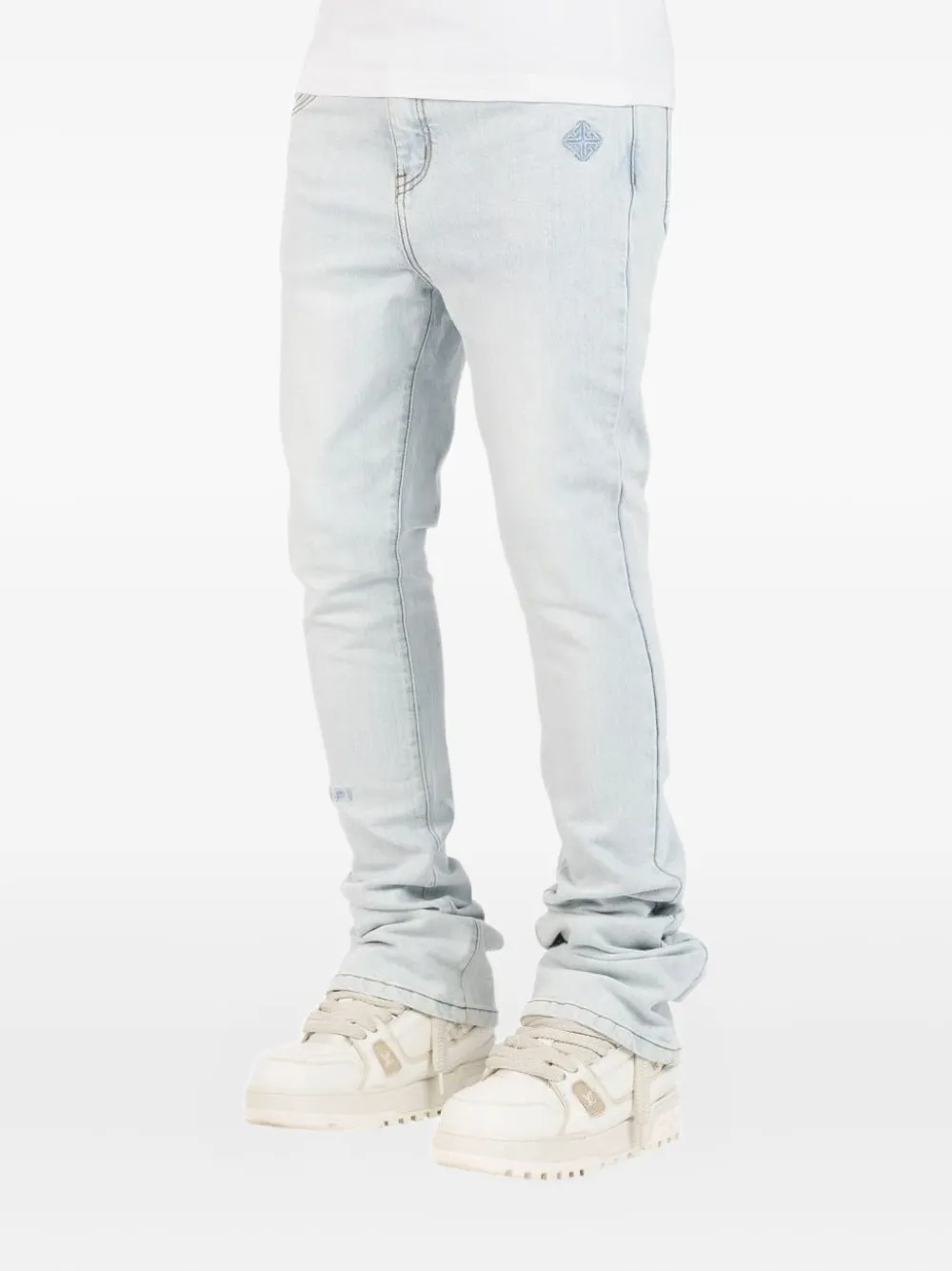 GUAPI small-detail slim-fit jeans Blauw