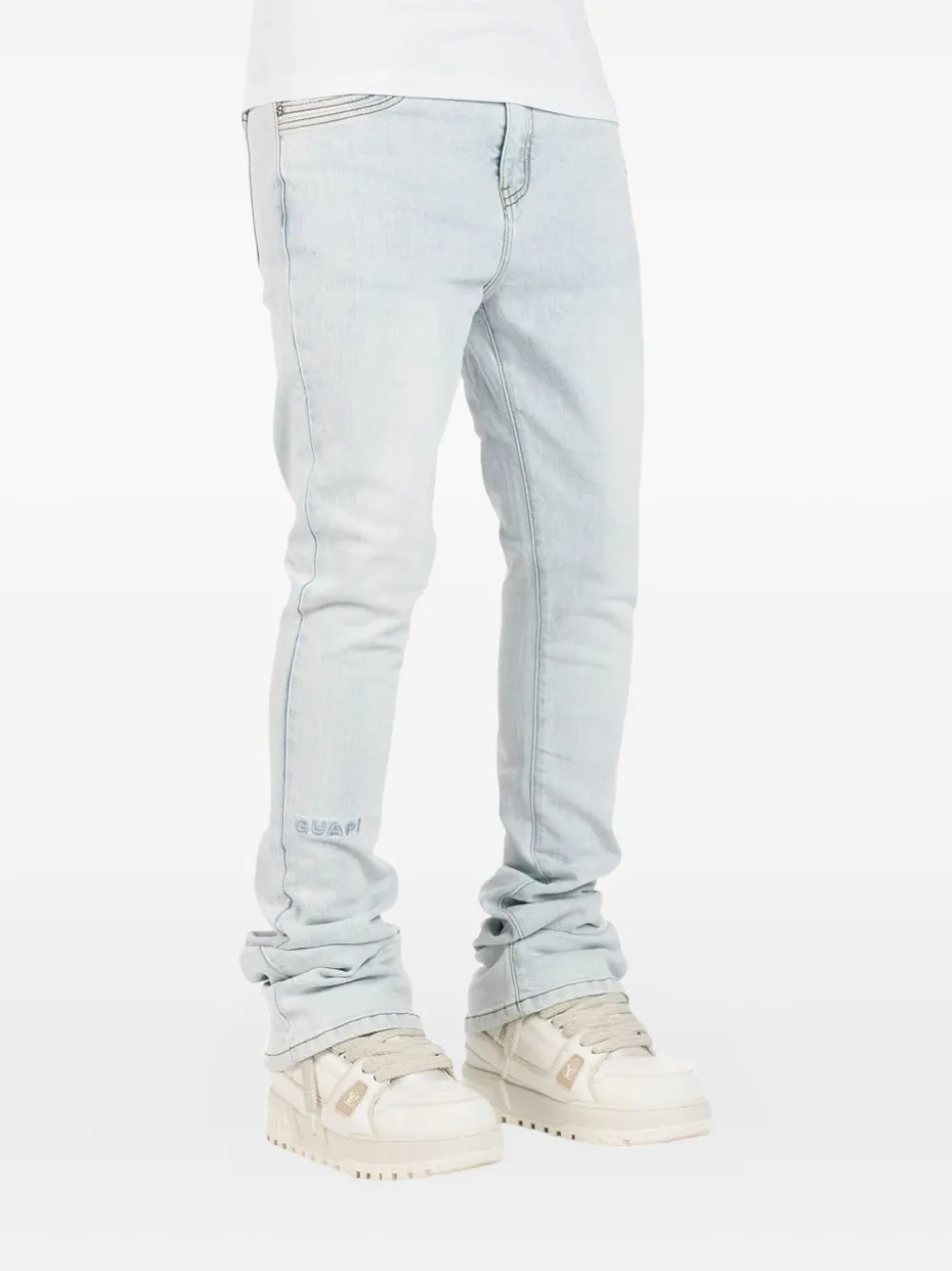 GUAPI small-detail slim-fit jeans Blauw