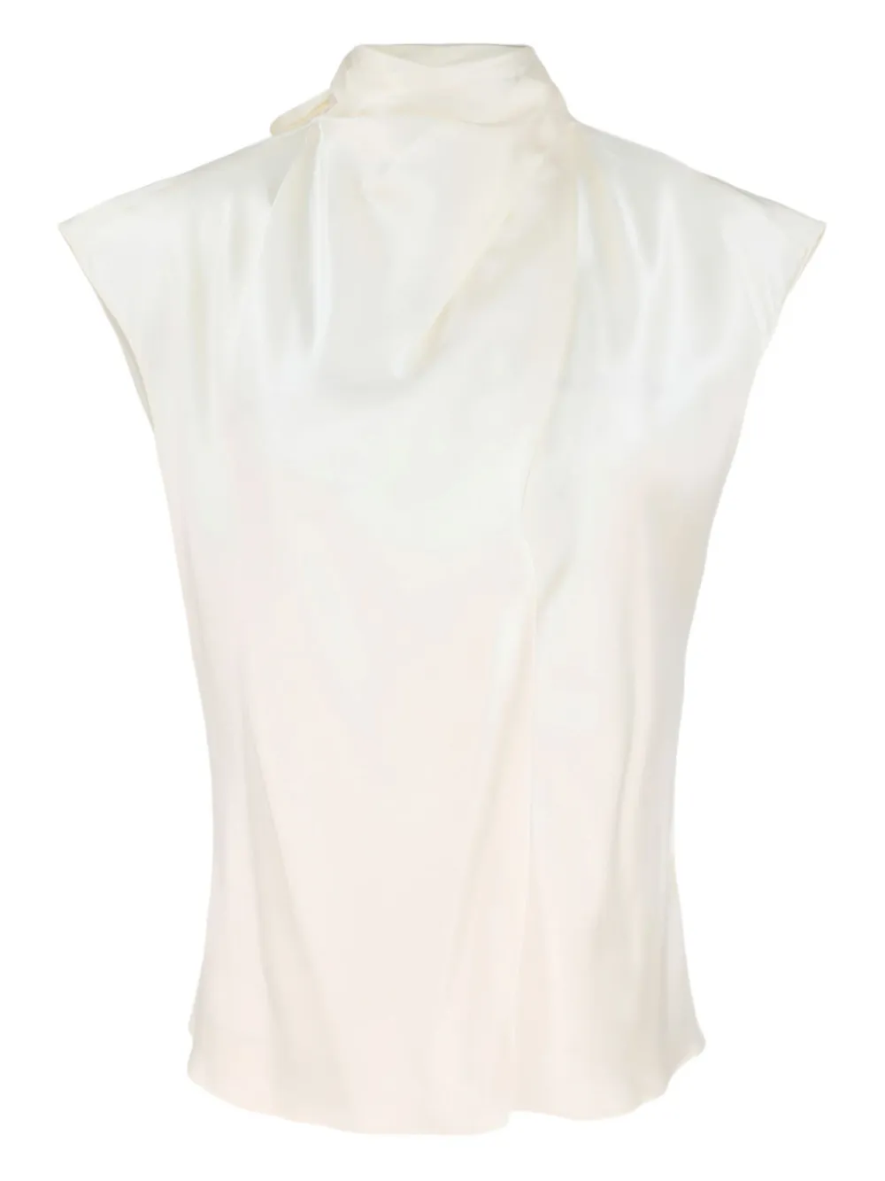 Veronica Beard satin wrap blouse | White | Image 1