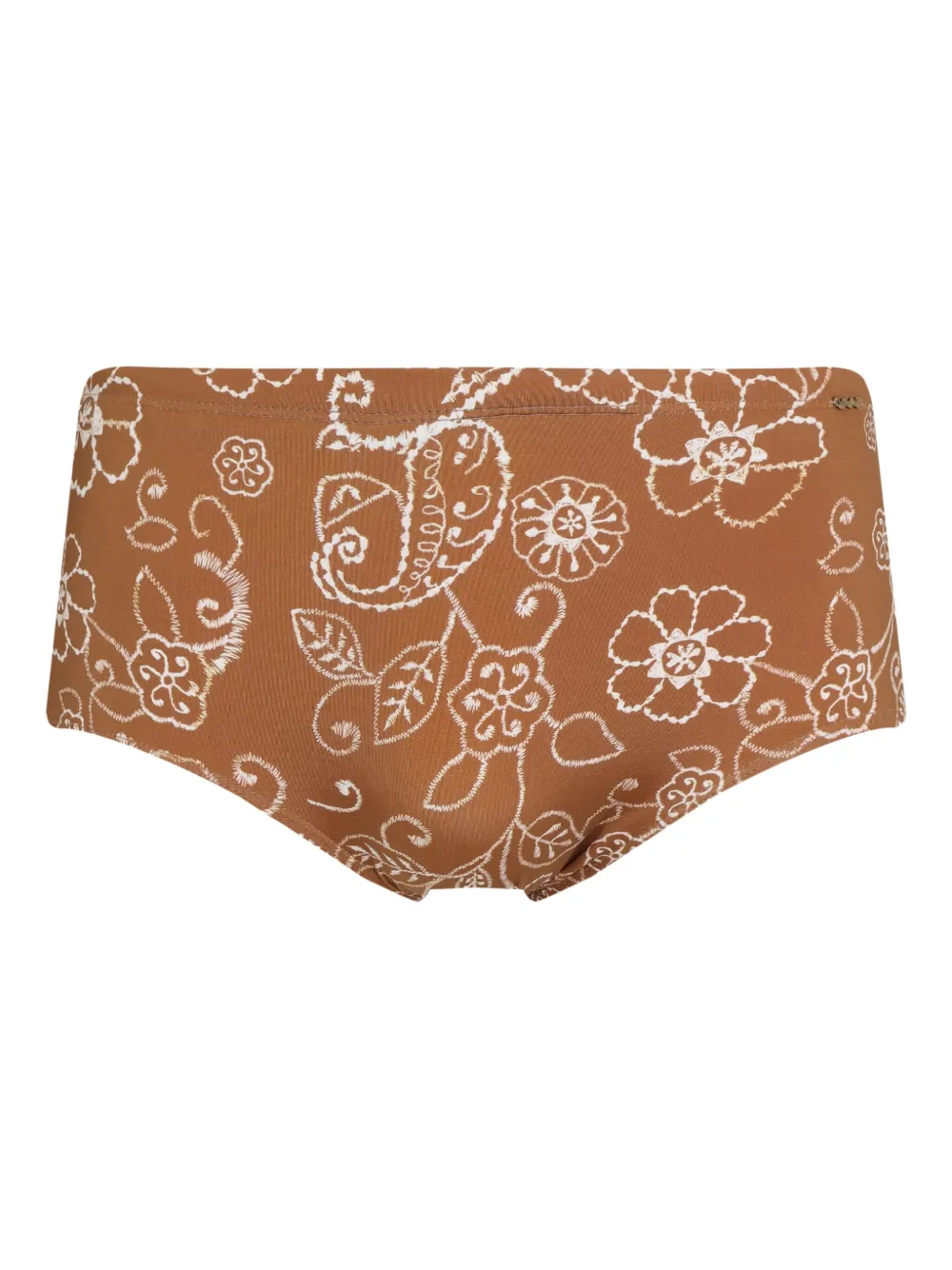 Amir Slama floral-print swim trunks | Brown | Image 1