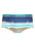 Amir Slama tie-dye swim briefs - Blue
