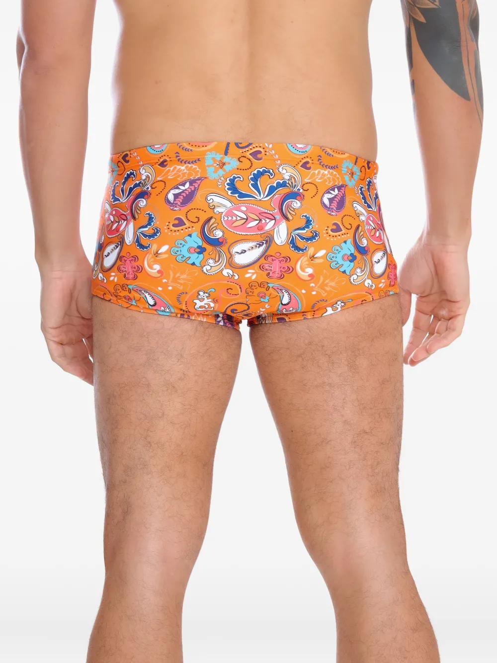Amir Slama Zwembroek met paisley-print Oranje