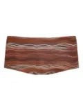 Amir Slama abstract wave-print swim trunks - Brown