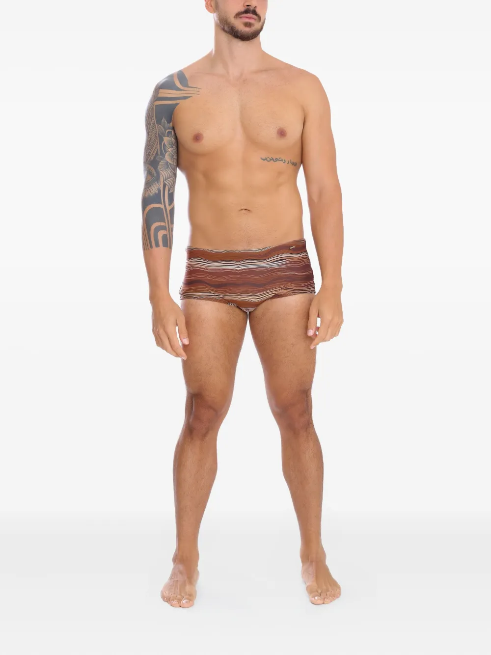Amir Slama abstract wave-print swim trunks | Swimming Trunks | Image 2