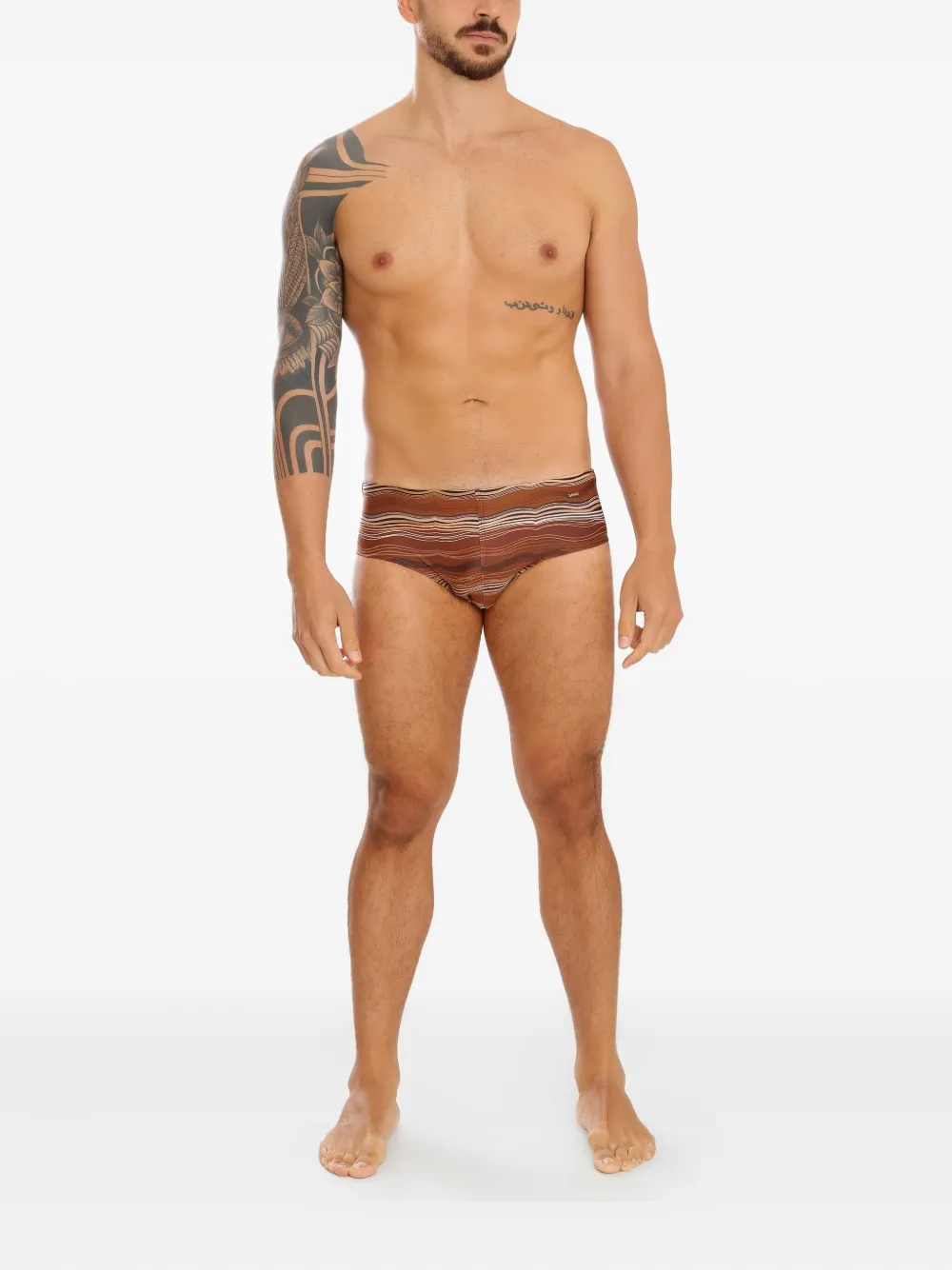 Amir Slama striped swim trunks | Swimming Trunks | Image 2