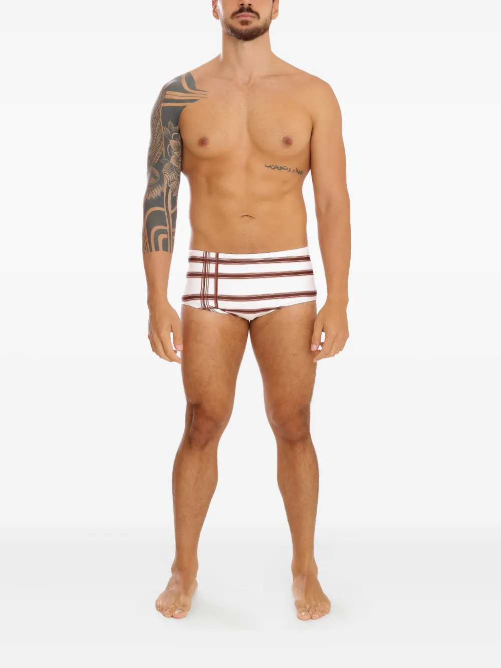 Amir Slama striped swim trunks | Swimming Trunks | Image 2
