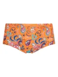 Amir Slama paisley-print swim briefs - Orange