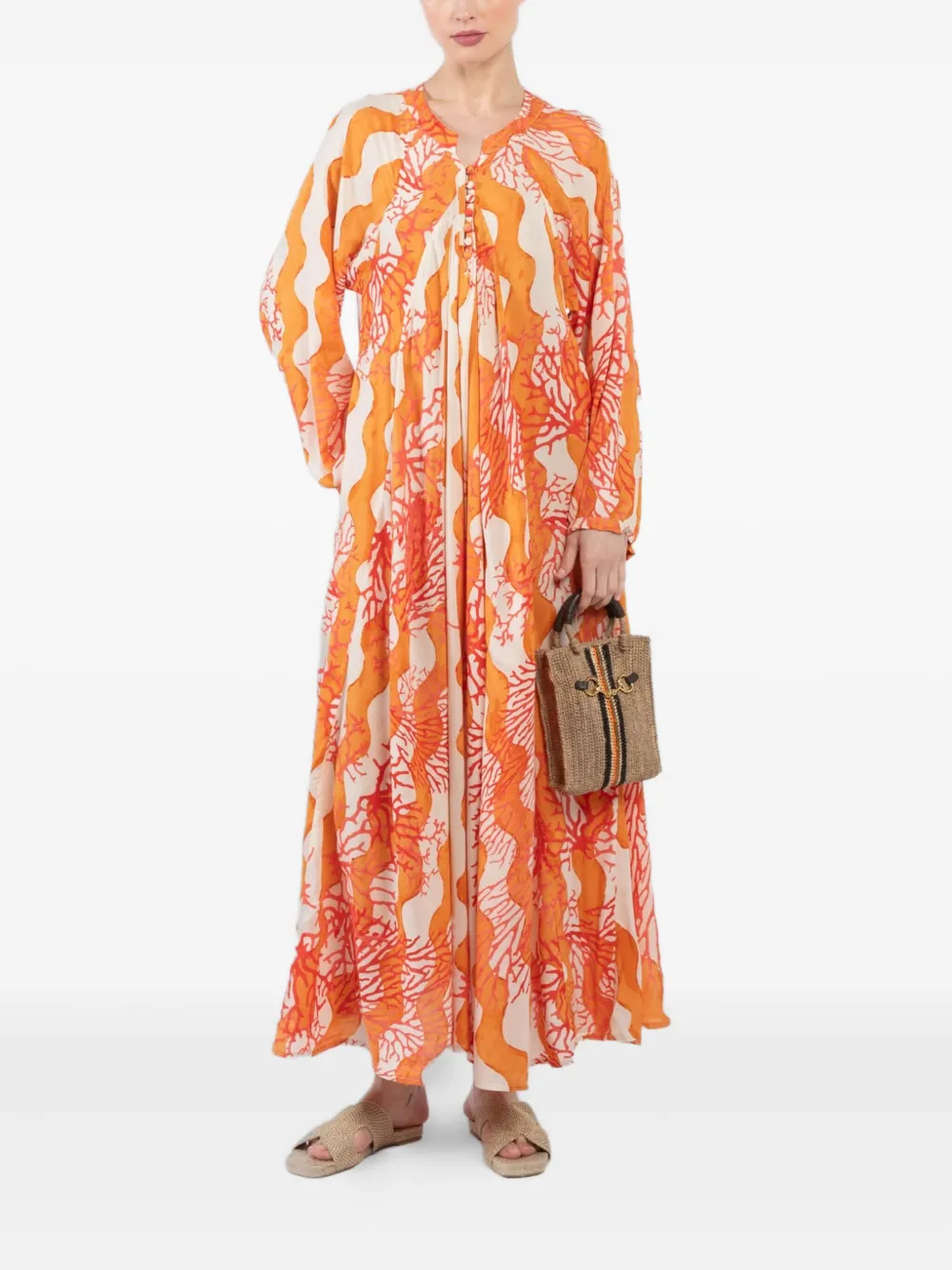 Natalie Martin coral-print maxi dress | Day Dresses | Image 2