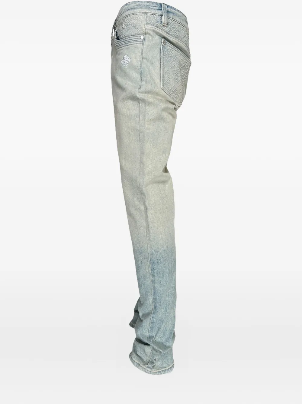 GUAPI Jeans met geborduurde zak - Blauw