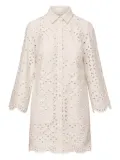 Veronica Beard broderie-anglaise button-up dress - White