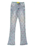 GUAPI crystal-embellished flare jeans - Blue