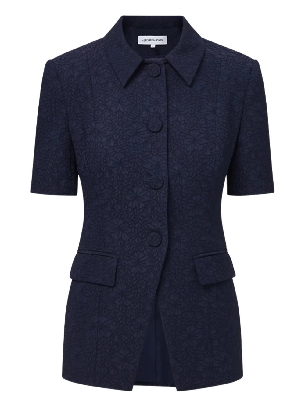 Veronica Beard blazer à fleurs embossées | bleu | Image 1