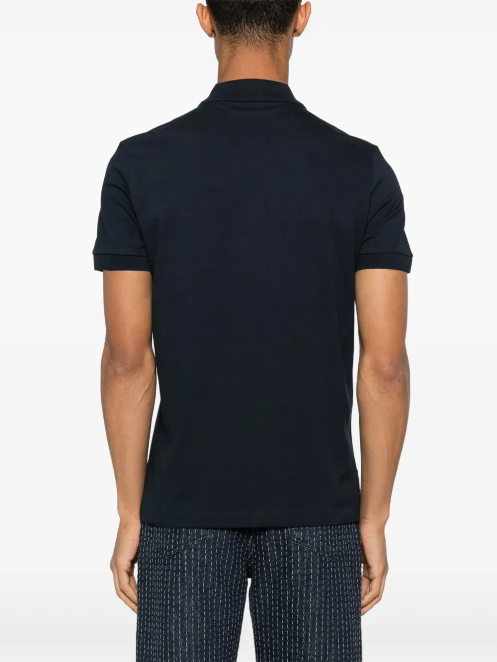 BOSS Poloshirt met rits Blauw
