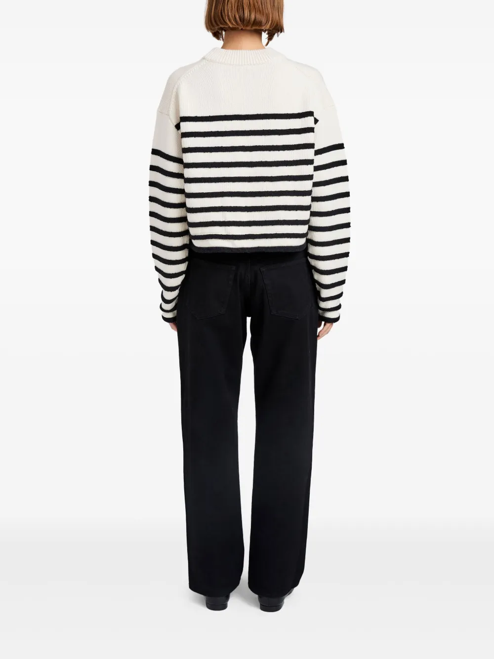 Proenza Schouler White Label Striped Cropped Sweater