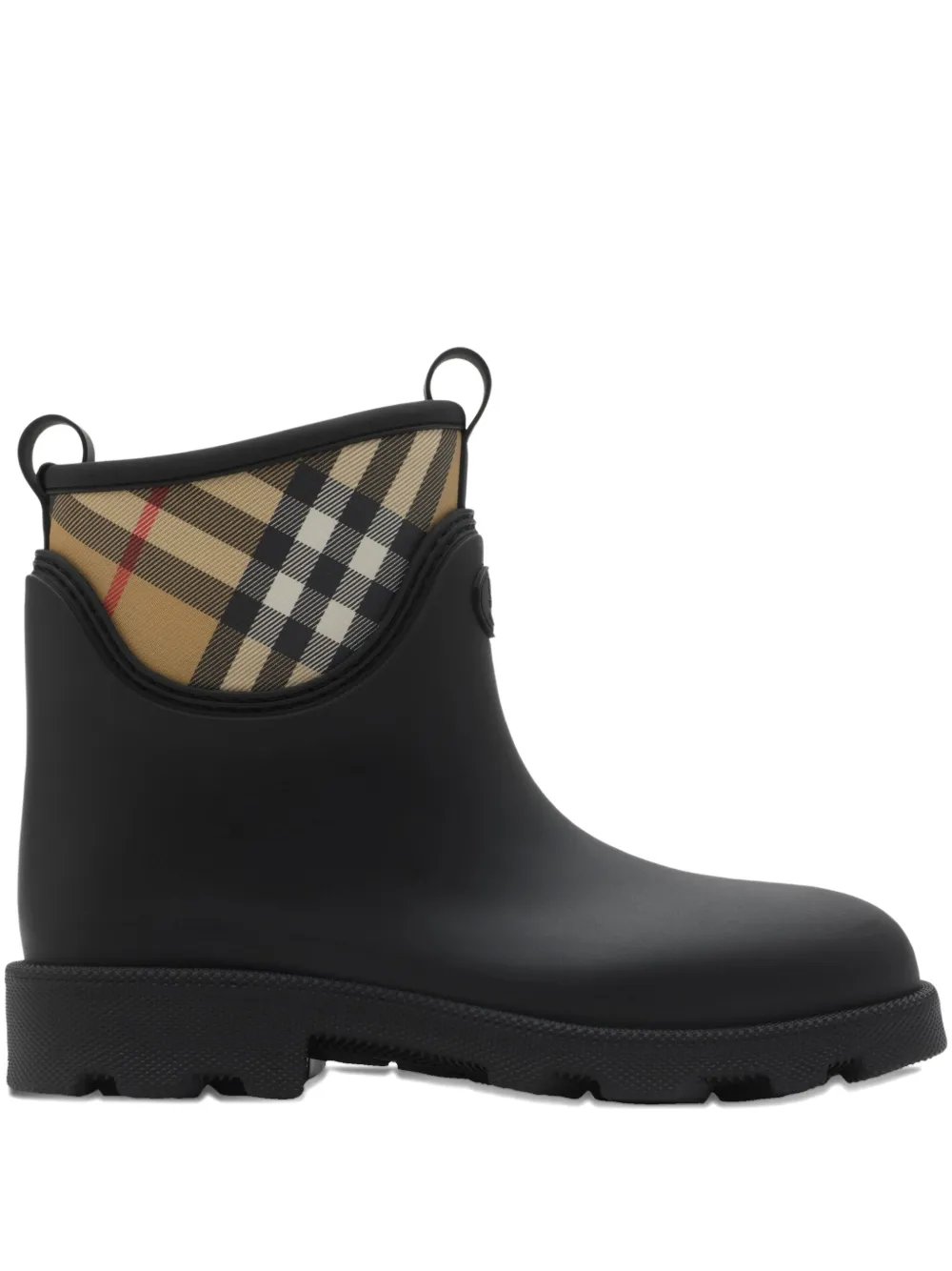 Burberry Vintage Check-detailed rain boots Black