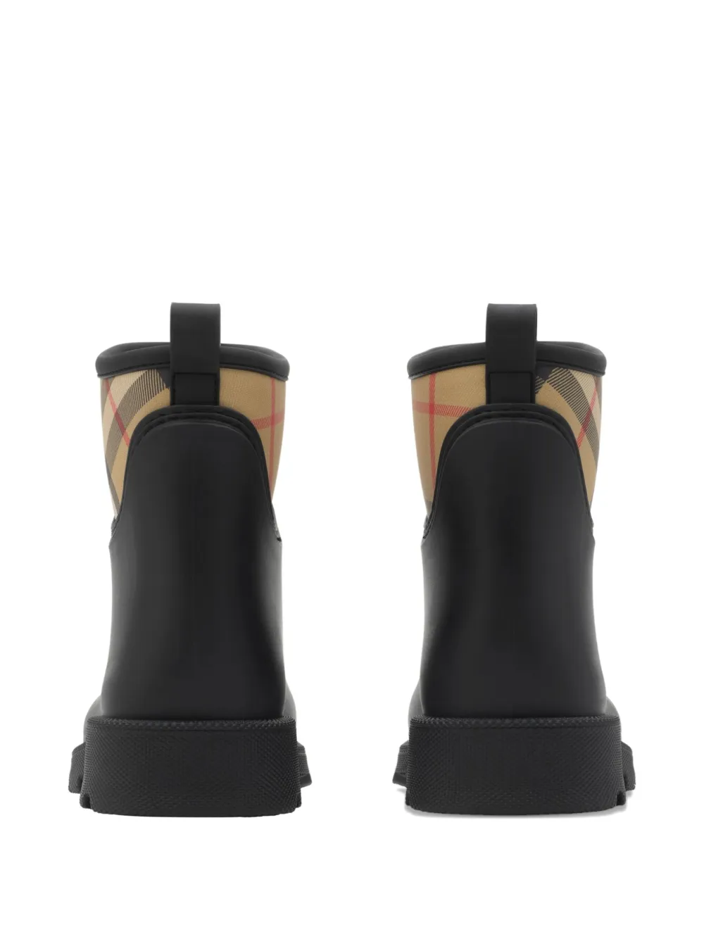 Burberry Vintage Check-detailed rain boots Black
