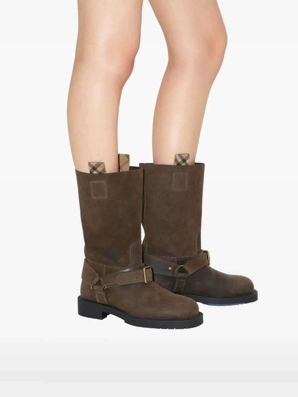 Burberry suede boots Brown
