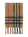 Burberry checked mohair scarf - Brown