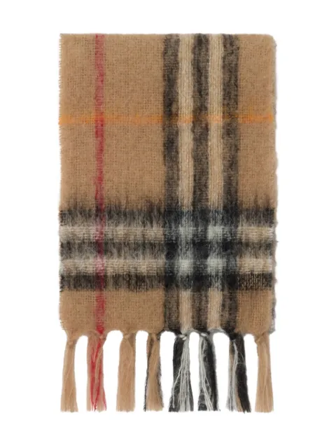 Burberry checked mohair scarf