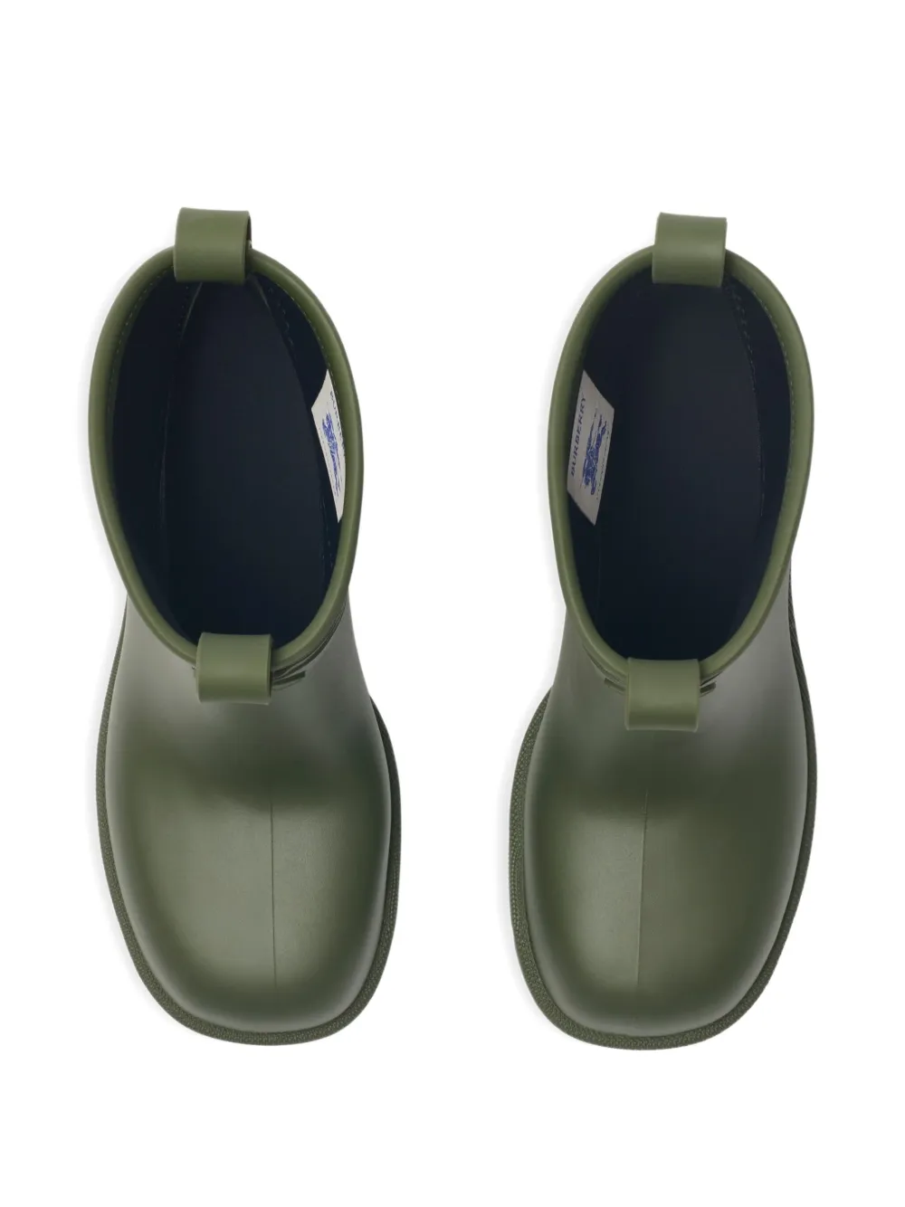 Burberry checked heeled rain boots Green