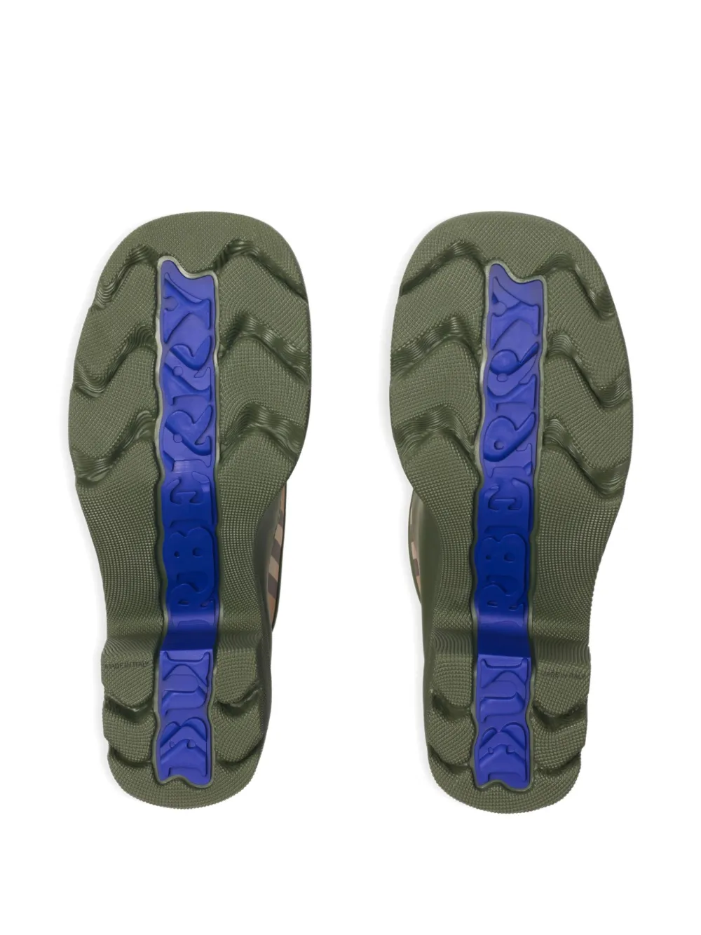 Burberry checked heeled rain boots Green