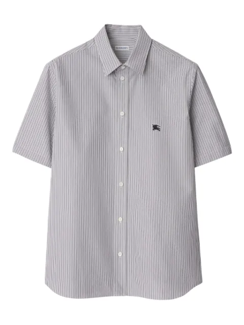 Burberry camisa de algodón con rayas estampadas 