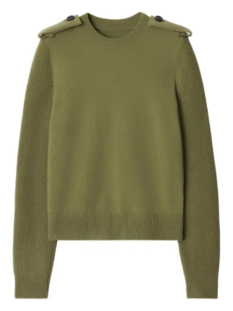 Burberry checked-epaulettes sweater 