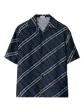Burberry checked silk shirt - Blue