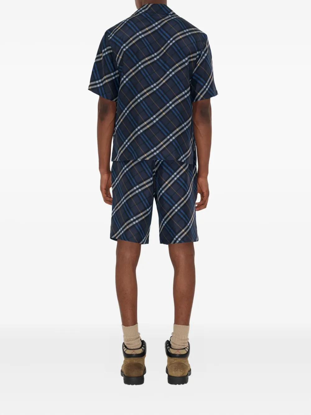 Burberry Geruit overhemd Blauw