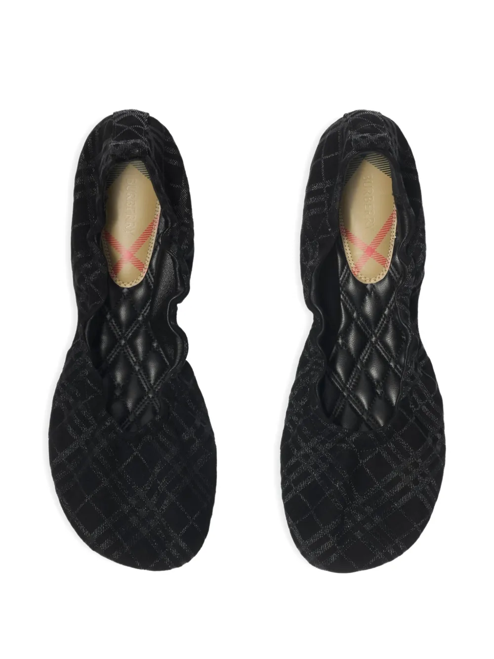 Burberry Suède ballerina's Zwart