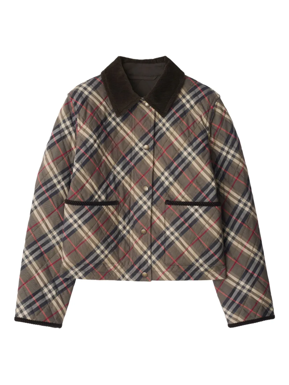 Burberry Check gewatteerd jack Bruin